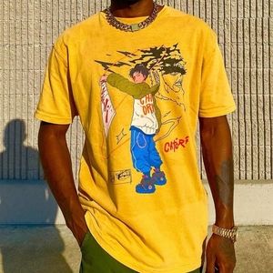 SOLD | Catori Levi Attack on Titan Urban Streetwear Anime Yellow Shirt